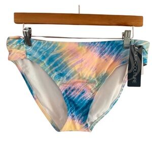 H. Aqua Couture Bikini Tie Dye Bottoms size Large NWT